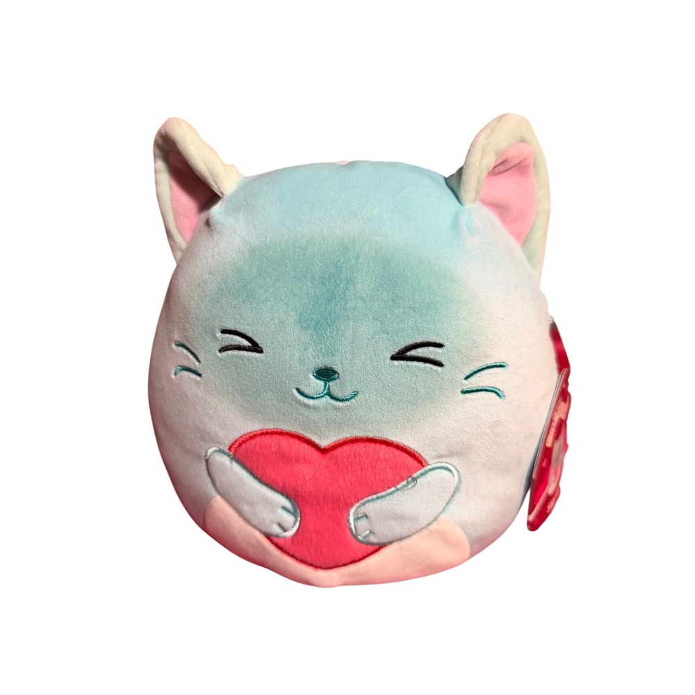 Squishmallows Sigrid the Cat Plush 7 Inch Valentine Heart Kawaii Animal Toy nwt